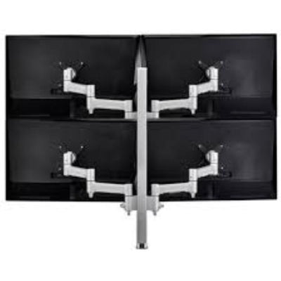 Atdec AWM Quad monitor arm solution - 460mm articulating arms - 750mm post - heavy duty clamp - black