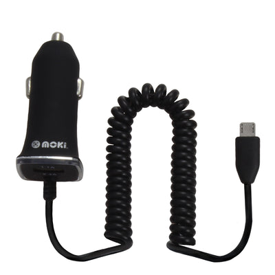 MOKI Fixed MicroUSB Cable Car Charger