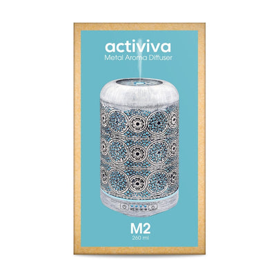 activiva 260ml Metal Essential Oil and Aroma Diffuser-Vintage White