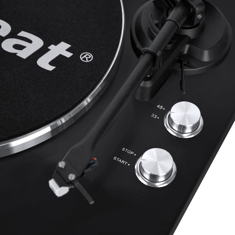 mbeat Hi-Fi Bluetooth Turntable (MMC, USB, Anti-skating, Preamplifier) - Matte Black