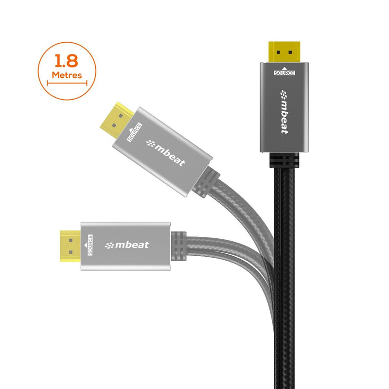 mbeat Tough Link 1.8m HDMI to VGA Cable with USB Power & 3.5mm Audio