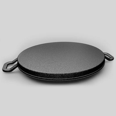 SOGA 30cm Ribbed Cast Iron Frying Pan Skillet Coating Steak Sizzle Platter