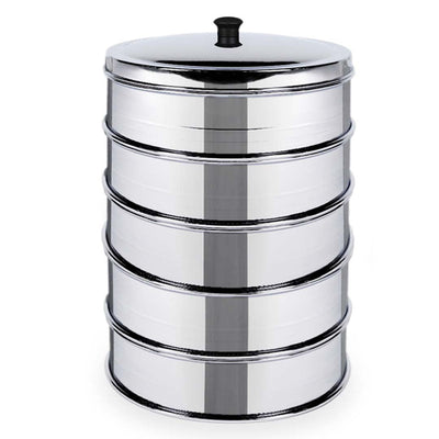 SOGA 2X 5 Tier Stainless Steel Steamers With Lid Work inside of Basket Pot Steamers 22cm