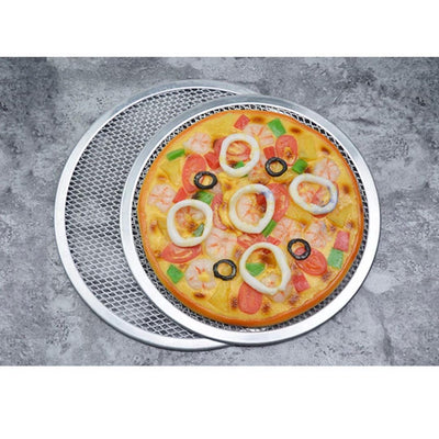 SOGA 2X 12-inch Round Seamless Aluminium Nonstick Commercial Grade Pizza Screen Baking Pan