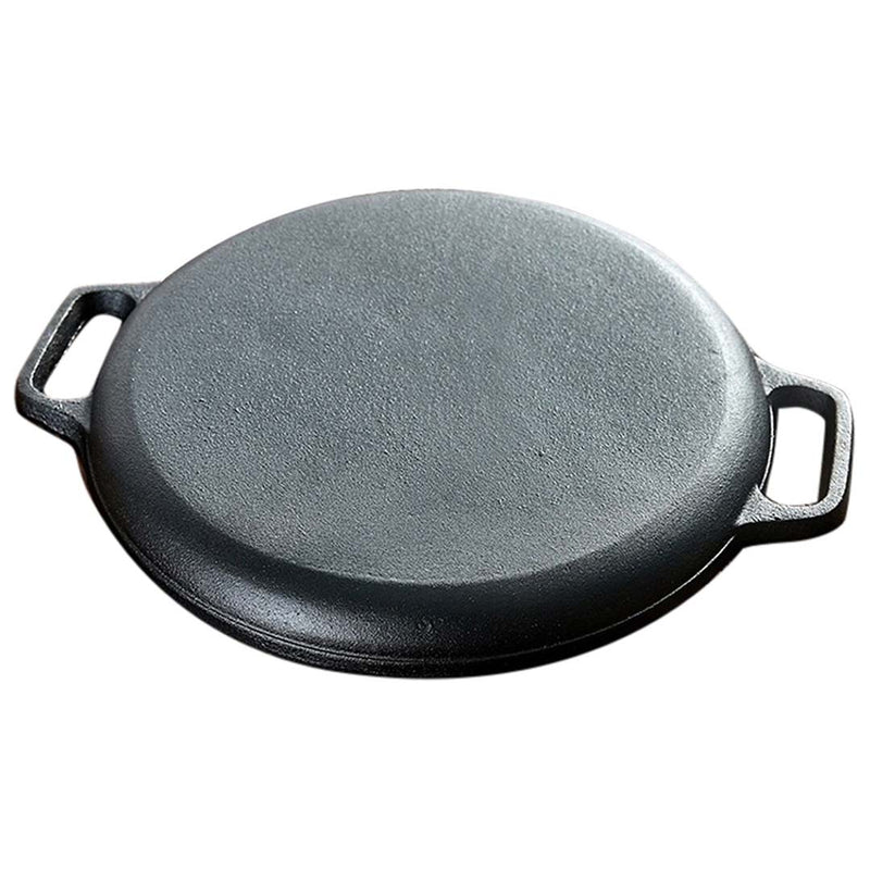 SOGA Cast Iron 35cm Frying Pan Skillet Coating Steak Sizzle Platter