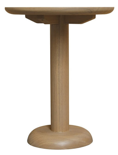 Oslo Round Solid Mindi Lamp Table (Natural)