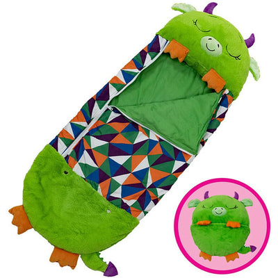 Large Size Happy Sleeping Bag Child Pillow Birthday Gift Camping Kids Nappers Green