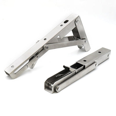 2PCS 12'' Folding Table Bracket Stainless Steel Wall Shelf Bench