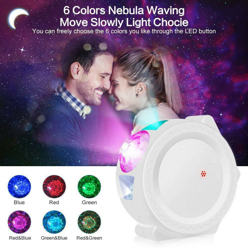 3 In1 LED Galaxy Starry Night Light Projector 3D Ocean Star Sky With Music Gift