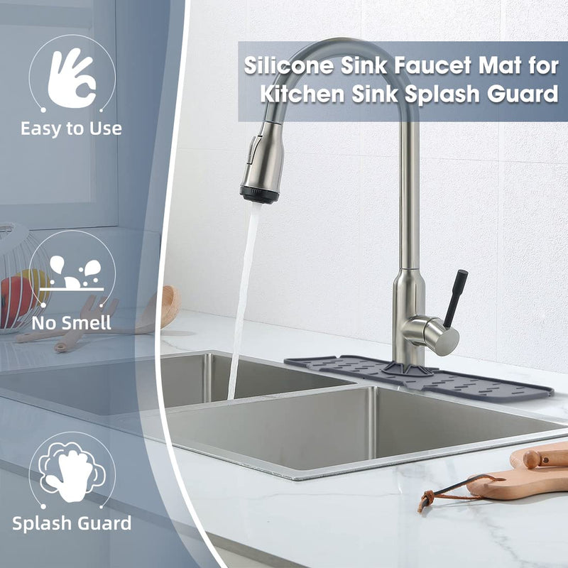 Silicone Faucet Sink Mat Sink Splash Guard Faucet Splash Pad Faucet Splashback