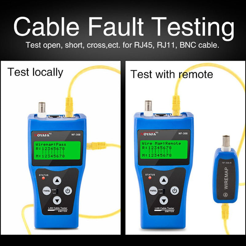 Network Ethernet LAN Phone Tester Wire Tracker USB Coaxial Cable 8 Jacks RJ45