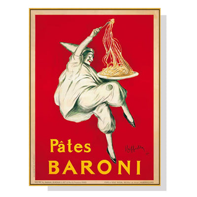 Wall Art 100cmx150cm Pates Baroni Pasta Gold Frame Canvas