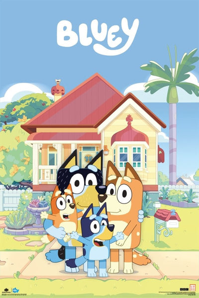 Bluey Family House Poster