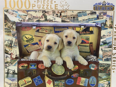 Puppies In Suitcase - 1000 Piece Puzzle