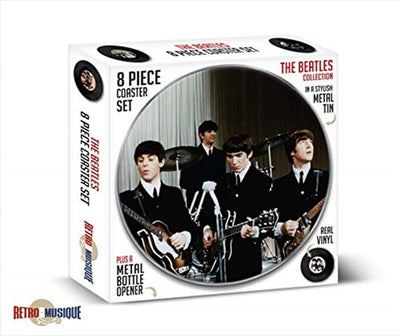 Beatles 8 Piece Coaster Set With Metal Tin