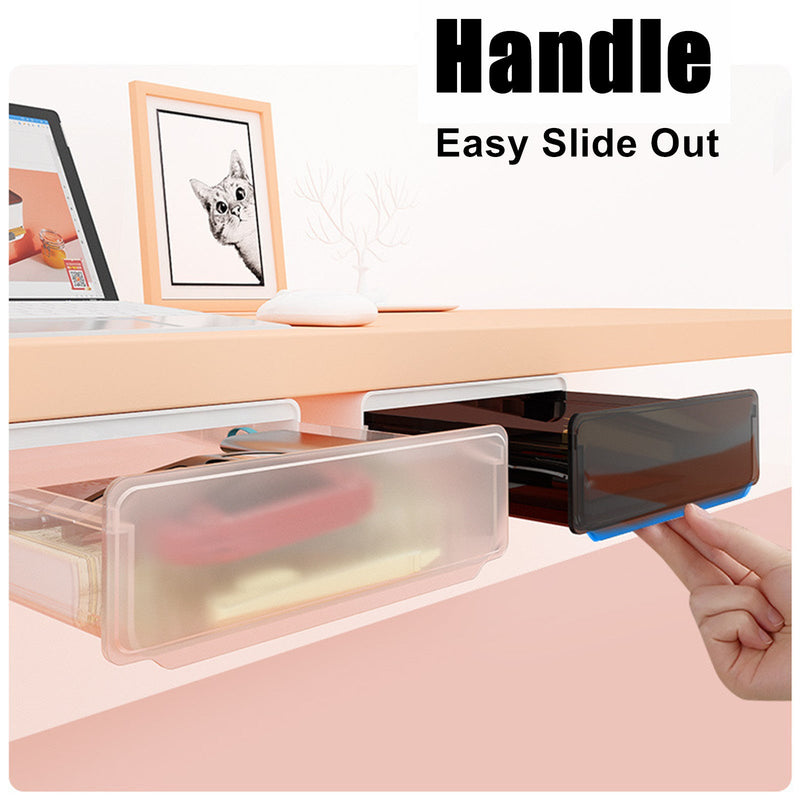 Under Desk Drawer Slide-out Large Office Organizers and Storage Drawers - Small Black