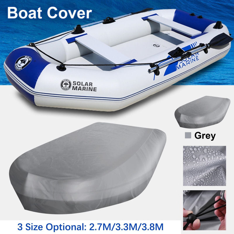 210D Inflatable Boat Cover UV Resistant Inflatable Dinghy Boat Cover Waterproof UV Sun Dust Protective Case Kayak Oxford Cloth Cover ( 380 cm )