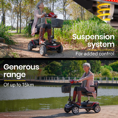 EQUIPMED Mobility Scooter Electric Motorised Power Portable 4 Wheel Folding
