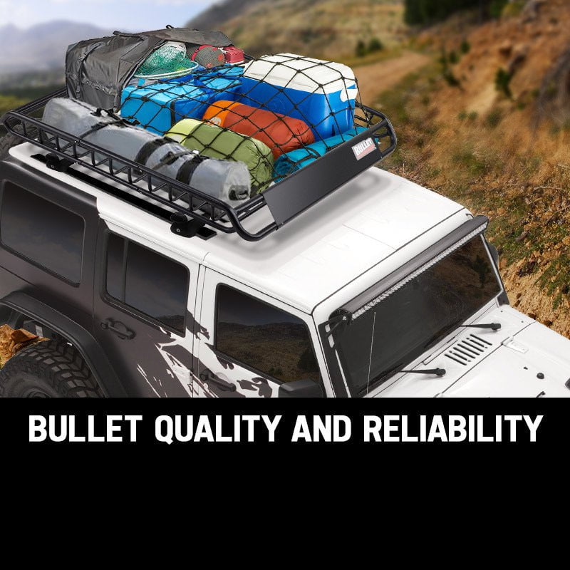 BULLET Universal Roof Rack Basket - Car Luggage Carrier Steel Cage Vehicle Cargo