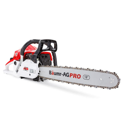Baumr-AG 45CC Petrol Chainsaw Commercial 18 Bar Chain Saw E-Start Pruning