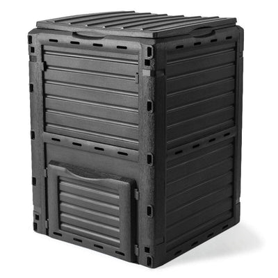 PLANTCRAFT 290L Aerated Compost Bin Grey - Food Waste Garden Recycling Composter