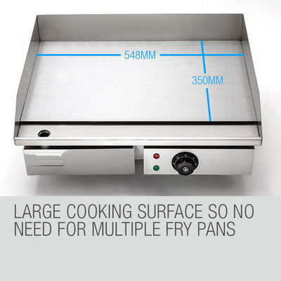 THERMOMATE Electric Griddle Grill BBQ Hot Plate Commercial Stainless Steel