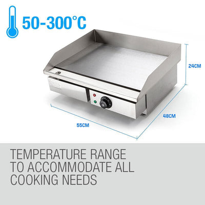 THERMOMATE Electric Griddle Grill BBQ Hot Plate Commercial Stainless Steel