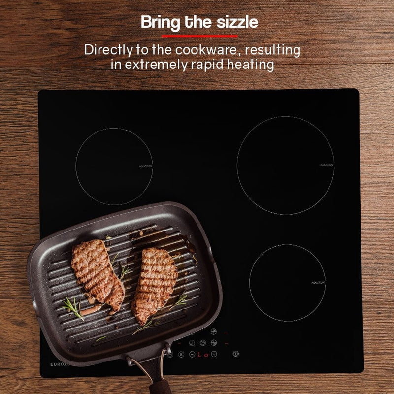 EuroChef 60cm Induction Cook Top Cooktop Electric Hot Plate Hob Plate 4 Zone