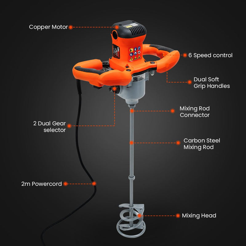 UNIMAC Power Paddle Stirrer Mixer, for Plaster Cement Render Paint Tile Adhesive