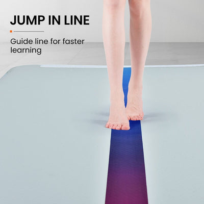 PROFLEX 800x100x20cm Inflatable Air Track Mat Tumbling Gymnastics, Multi-Coloured (No Pump)