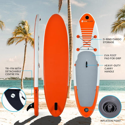 SEACLIFF 10ft Stand Up Paddle Board SUP Paddleboard Inflatable Standing 300cm