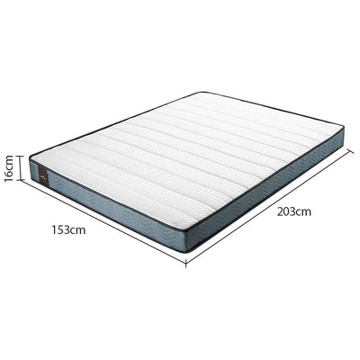 Kingston Slumber Mattress QUEEN Bed Size Bonnell Spring Bedding Firm Foam Top 16CM