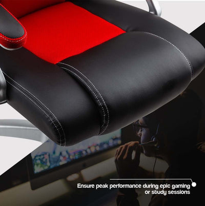 OVERDRIVE Racing Office Chair Seat Executive Computer Gaming PU Leather Deluxe