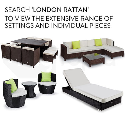 LONDON RATTAN 1pc Coffee Table Outdoor Wicker Sofa Furniture Lounge Garden