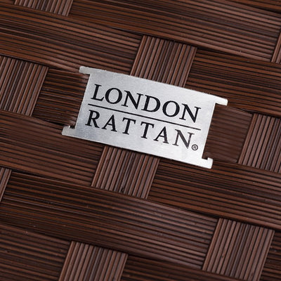 LONDON RATTAN Ottoman Outdoor Wicker Furniture Garden Sofa Lounge Foot Stool