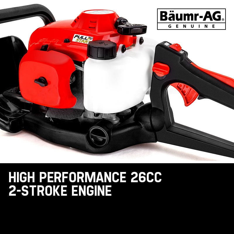Baumr-AG 26CC Petrol Hedge Trimmer - 2-Stroke Clipper Saw Precision 24 Blade