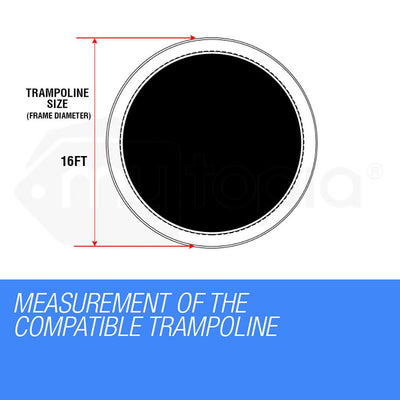 UP-SHOT 16ft Replacement Round Trampoline Inner Safety Net Enclosure 12 Pole