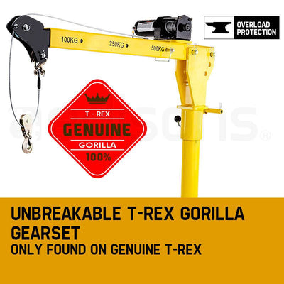 T-REX 800kg Electric Hoist Winch Crane 12V 360 Degree Engine Car Truck Lift