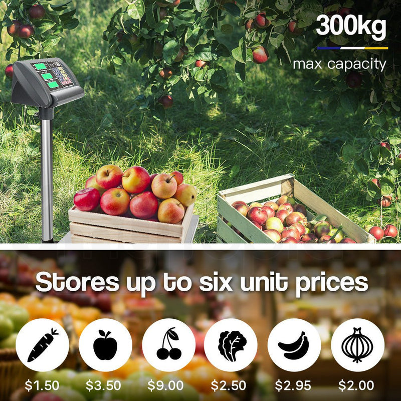 MITSUKOTA 300KG Electronic Digital Platform Scales Postal Market Shop Scale