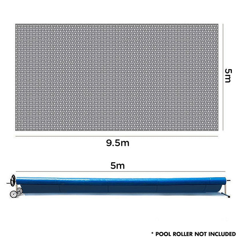 AURELAQUA Solar Swimming Pool Cover 400 Micron Heater Bubble Blanket 9.5x5m