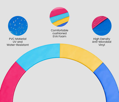 UP-SHOT 10ft Replacement Trampoline Safety Pad Padding Multi-Coloured