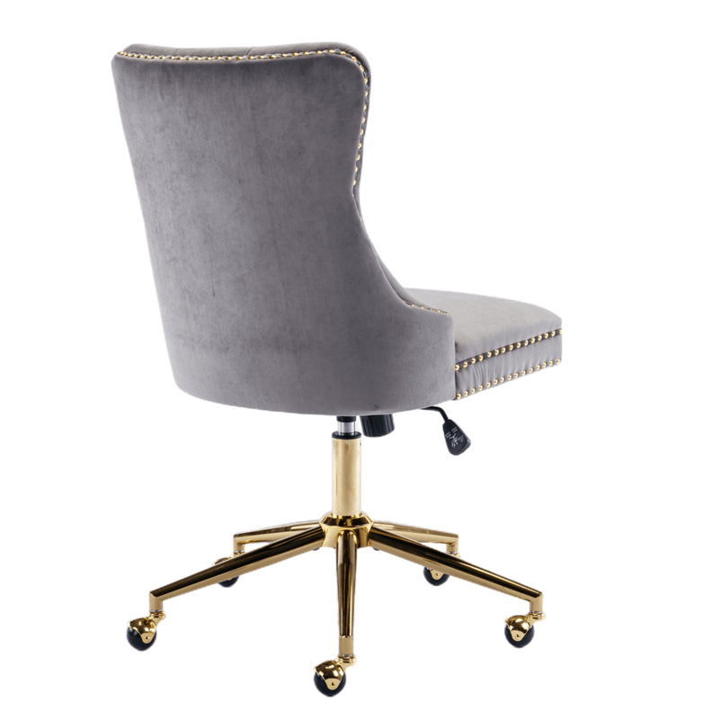 Velvet Home Office Chair- Grey