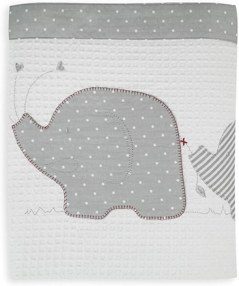 Bubba Blue Petit Elephant Cot Waffle Blk