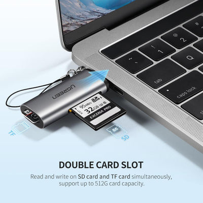 UGREEN USB-C 3.1 Card Reader For TF/SD (Grey) - 50704