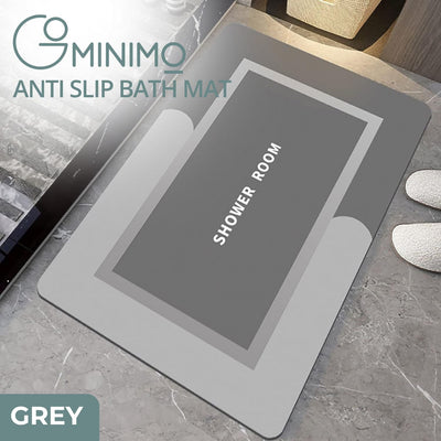 Gominimo Anti-Slip Bath Mat Diatom Rectangle 80*50cm (Grey) GO-BM-107-DA