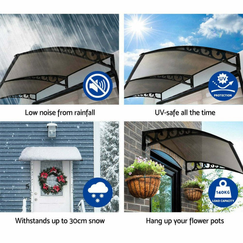 NOVEDEN Window Door Awning Canopy Outdoor UV Patio Rain Cover Tawny 1M X 3M Type 3 NE-AG-107-SU