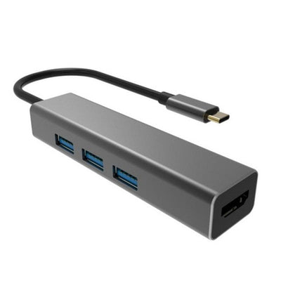 VCOM USB Type C to USB3.0*3+HDMI 4 in 1 Hub (Aluminium Shell) - DH318