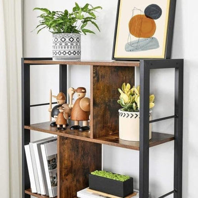 VASAGLE Bookshelf Rustic Brown and Black