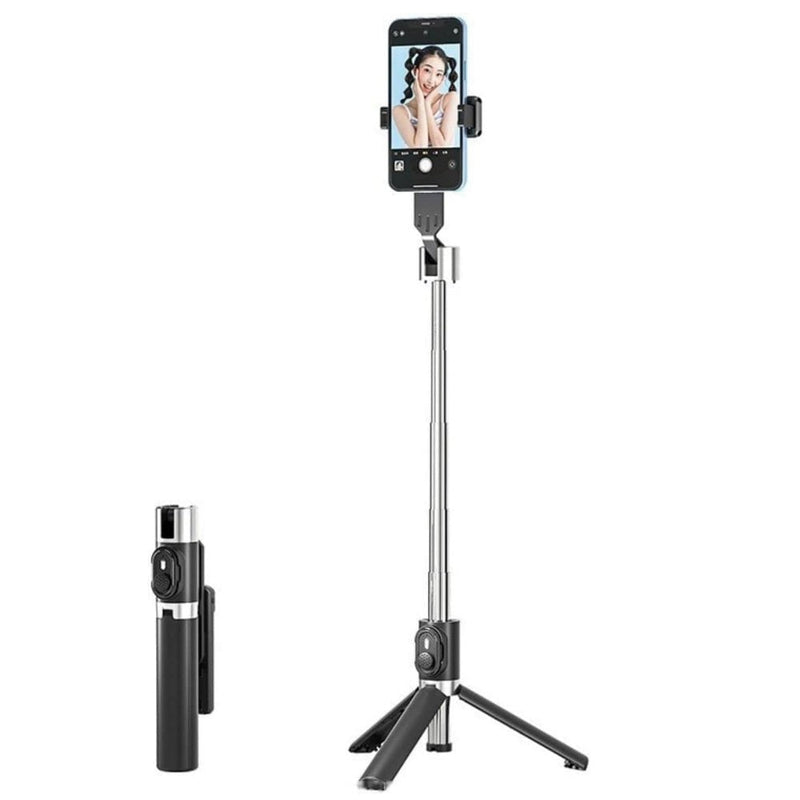 VOCTUS 3 in 1 Selfie Stick Tripod with Bluetooth Remote Control (Black) VT-SST-100-WEP