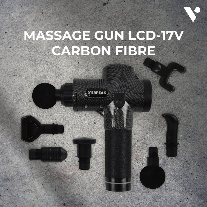 Verpeak Massage Gun - LCD - 17V (Carbon-Fibre) VP-MG-101
